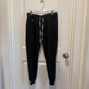 FIGS Technical Collection Black Women's Joggers Scrubs Size Small Petite